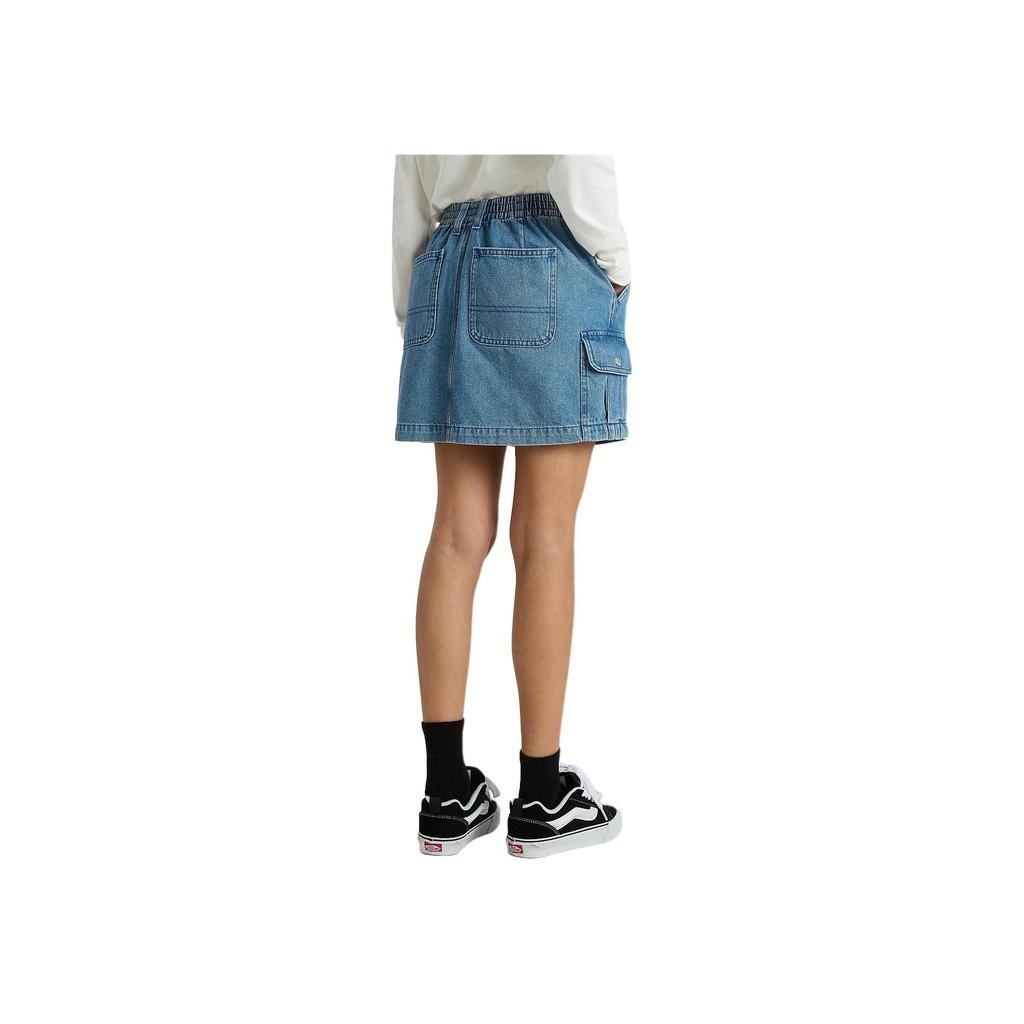 New Vans Denim Short Skirts Women's Blue VN000GJE7W6