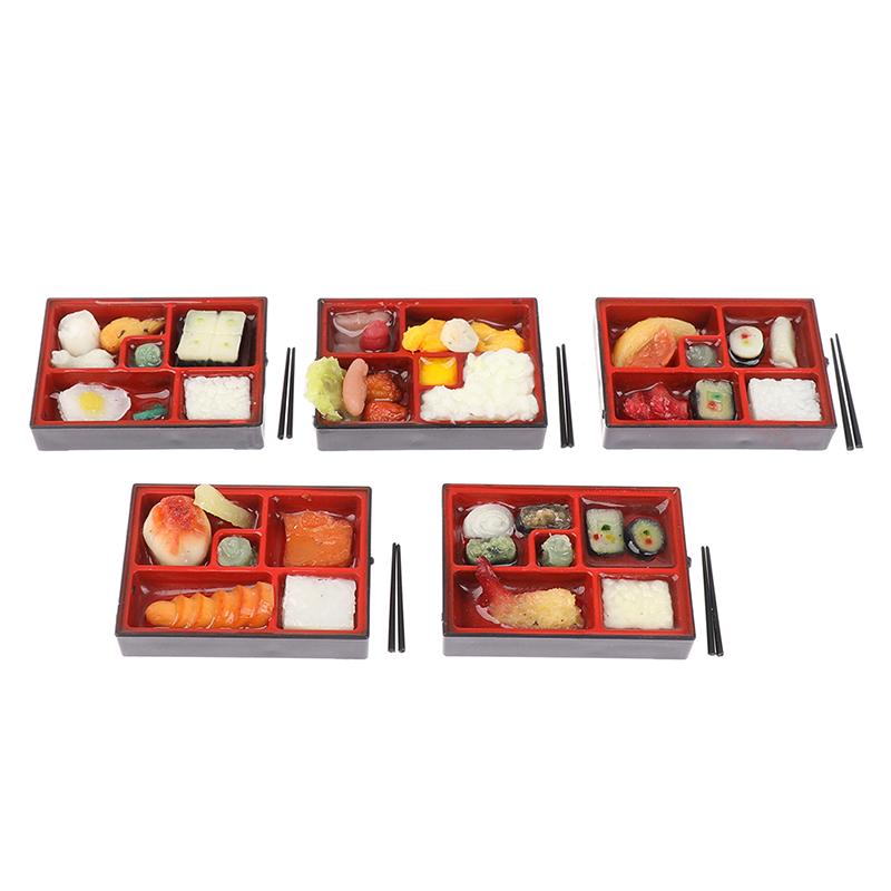 1:12 Dollhouse Japanese Fast Food Box Rice Sake Set With Chopsticks