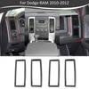 4 Stück Auto Innenraum AC Lüftungsdüsen Rahmen Blende Dekor Abdeckung Zierleisten-Kit Für Dodge Ram 2010-12