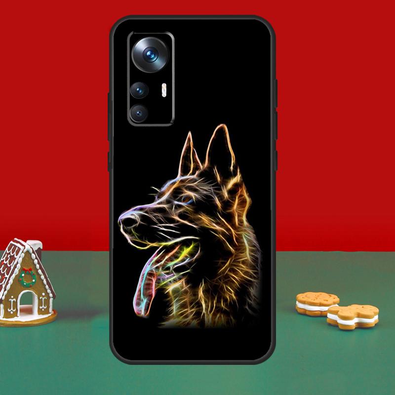 Cartoon German Shepherd Dog Case For Xiaomi 14 Ultra 11T 12T 13T Pro 12 13 Lite POCO X6 M6 Pro X3 X4 X5 M5s F3 F5 Cover