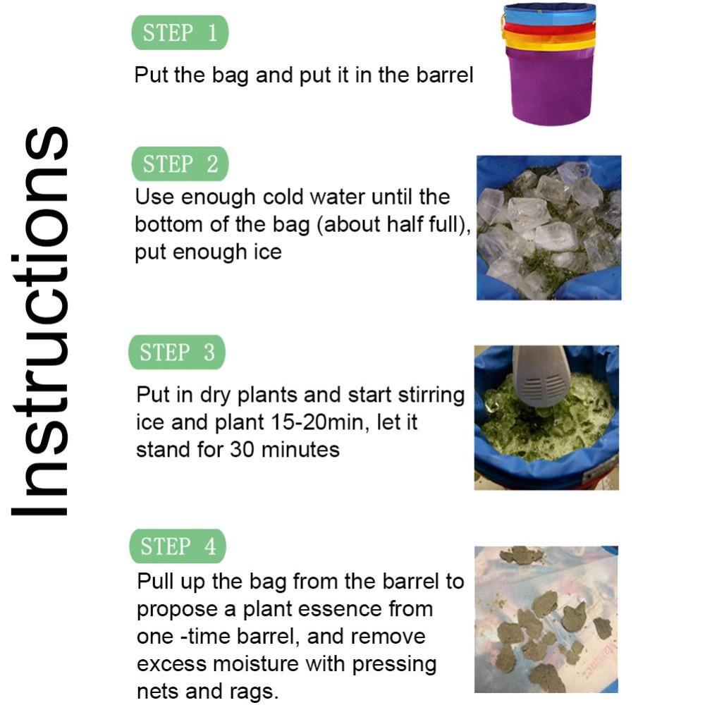 5-Gallons Bubble Bag Micron Level Plant Extraction Portable Grow Bags  Garden