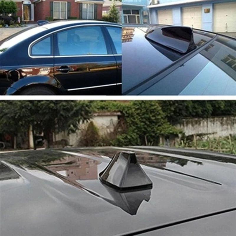 Car Shark Fin Antenna FM AM Radio Roof Aerial Signal Receiver Universal Auto Exterior Antenna for Enhanced Reception