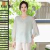 Women's New Chinese Style Chiffon Top & Set