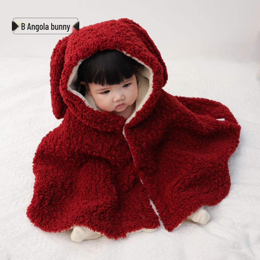 Pelerină cu Fleece cu Strat Dublu, Desen Animat 3D, pentru Copii: Extra Gros pentru Plimbările Bebelușului