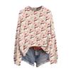 Women's Christmas Print Long Sleeve Top Casual Winter Comfortable Blouse for Holiday Wear