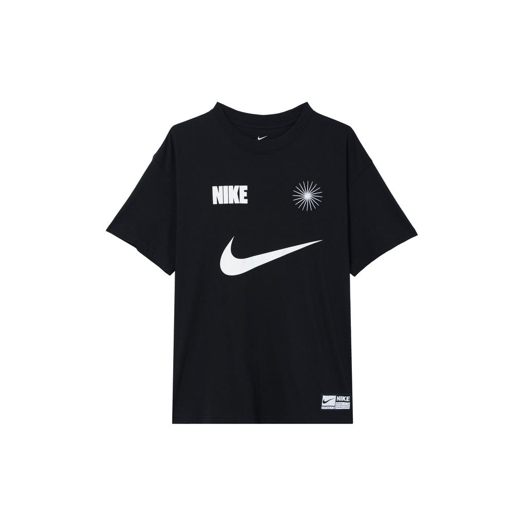 Nike Alphabet Logo Print Short-Sleeve Basketball Jersey Men Tops Black FJ2307-010