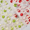 1 piece5D Cute Fruit Jelly Nail Stickers Red and Green Apple High Quality Nail Stickers New Embossed Nail Art Decoration Sticker