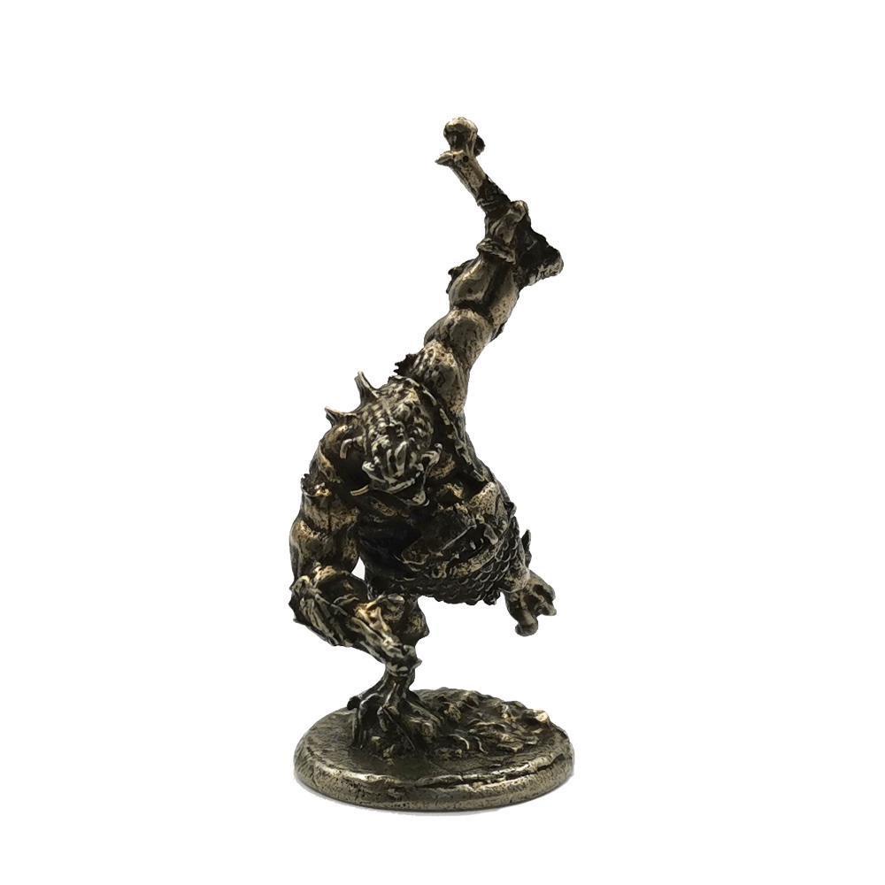 Lizard Man Soldiers Models Toy Figurines Miniatures Metal Copper Mens Gifts Desktop Ornaments Decorations Crafts