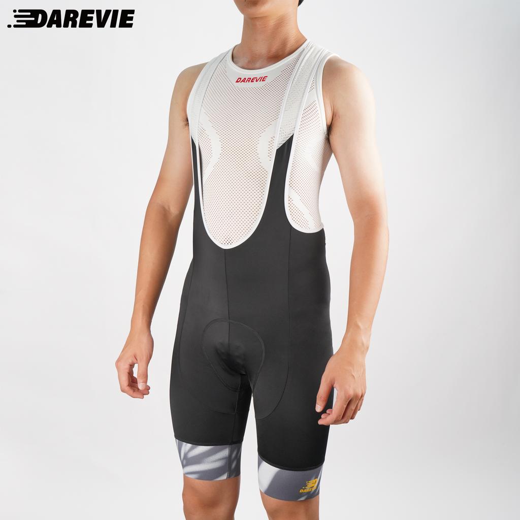 DAREVIE Herren Radhose Trainingslevel Radsportset Trägerhose Herren Radsport 80kg/m³ Polster Atmungsaktive Träger-Radhose Mann