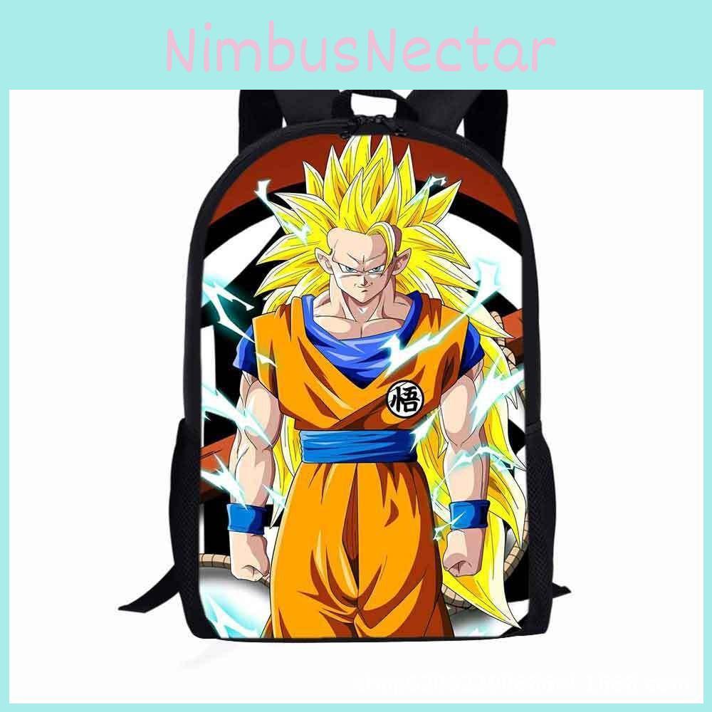 Dragon Ball Cartoon School Backpack For Boys With Breathable Oxford Fabric And Large Capacity
