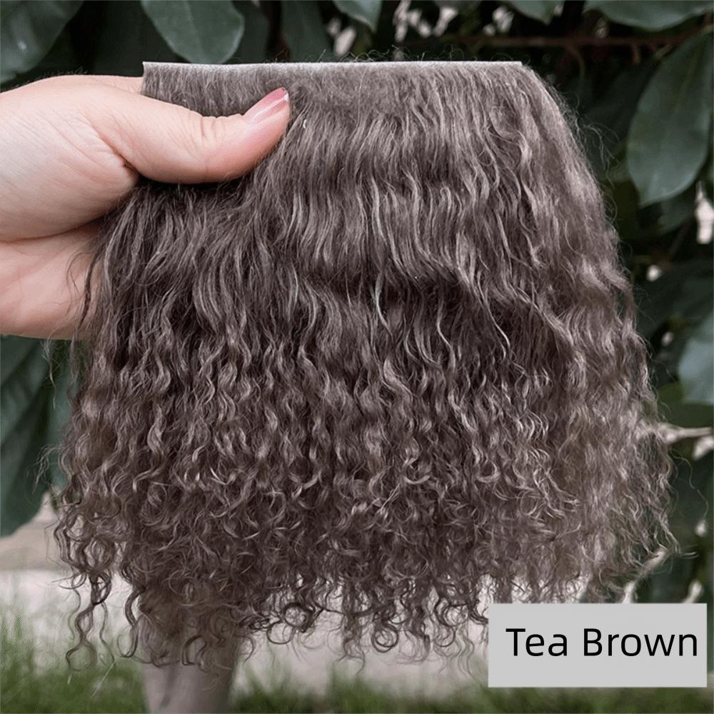 Mongolia Fur Sheepskin Wool Extensions Hair Row BJD Dolls Wigs SD Blyth Wigs Doll Toy Accessories