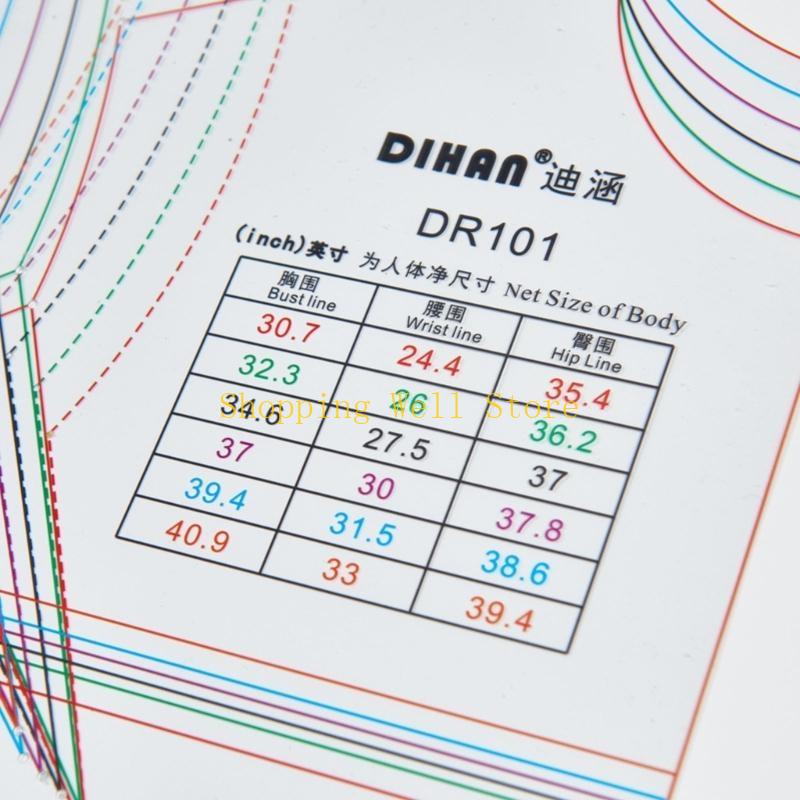 

KX4B Women s Dress Ruler Easy to Use Dressmaking Ruler for Creating Basic Dress Pattern Templates China Mainland