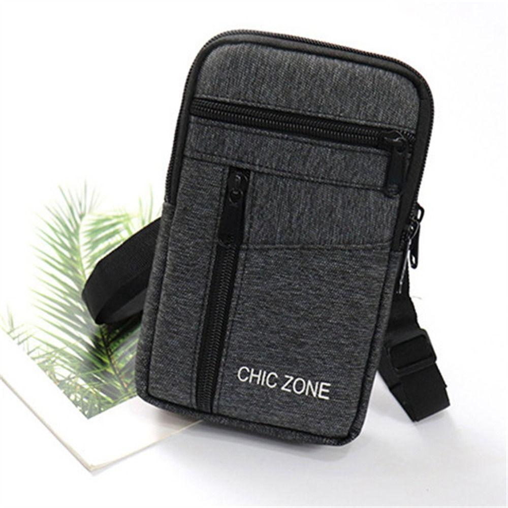 Single Double Layer Men Phone Pouch Waterproof Cellphone Bag Phone Waist Bag Outdoor Phone Storage