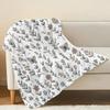 Thick Floral Flannel Blanket Soft, Warm & Cozy, Ideal for Home, Guest Room, Single Use, Christmas & Halloween