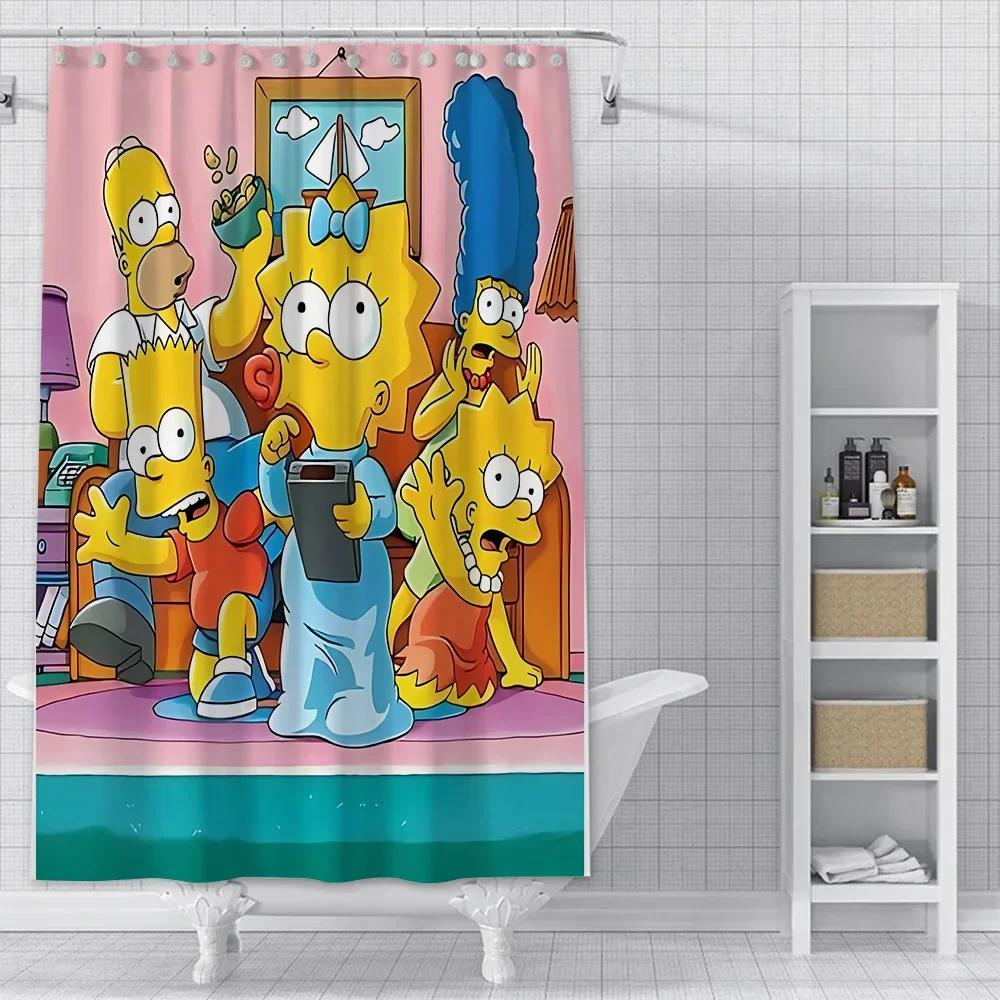 

Shower For Curtain Waterproof Polyester Fabric Paint Colorful Bath Curtains Home Bathroom Decor Curtain With Hook W60H190(CM)-1 Pcs