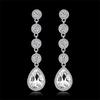 Retro Fashion High-grade Crystal Rose Earrings Women Zircon Ear Studs Wedding Jewelry Gifts