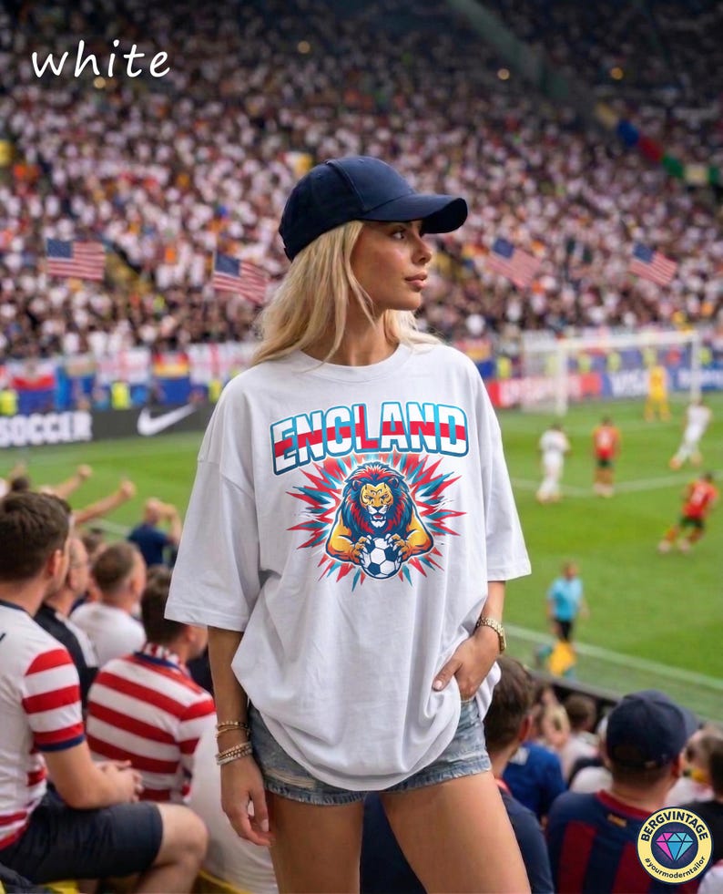 England Lion Graphic T-Shirt, Bella Canvas 3001, Football Fan Apparel 3XL