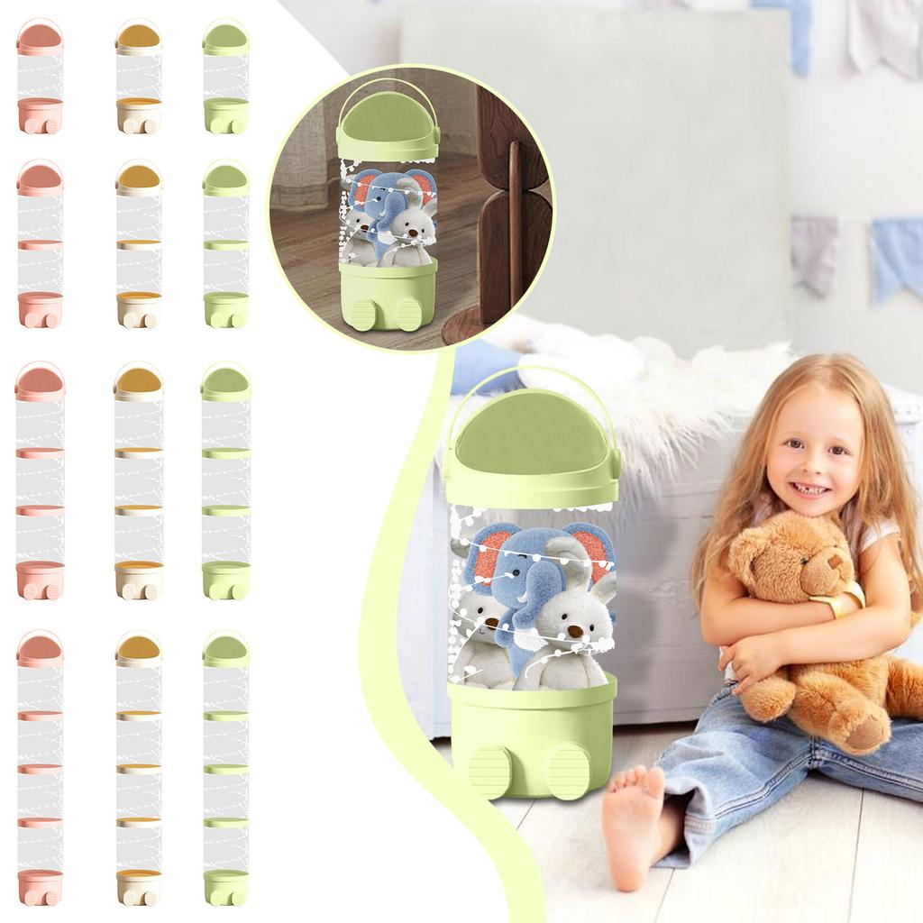 Doll Storage Bucket Doll Doll Plush Doll Multi-layer Storage Bucket Children's Toy Multi-layer Transparent Doll Bucket