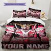 Name Custom Gundam Pattern Bedding Set Quilt Cover Pillowcase Home Decor Gift (1 * duvet cover + 2 * pillowcase, without core)