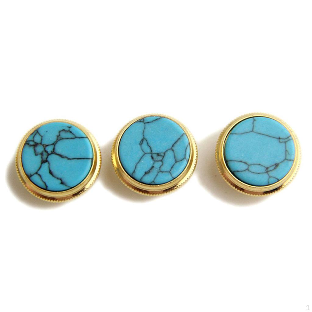 3 Pieces of Trumpet Valve, Easy-to-install Copper Buttons, Key Cover for Concert And Stage.