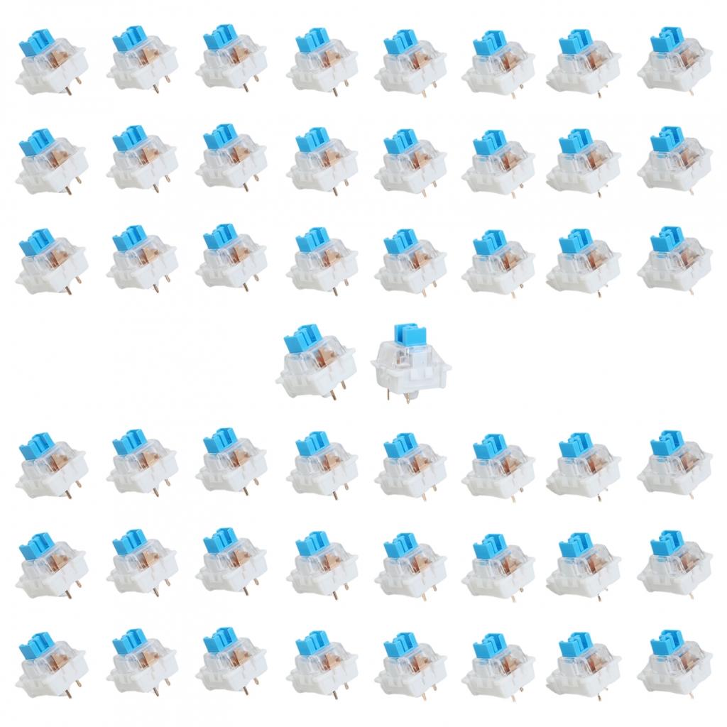 50 Pack Mechanical Keyboard Switches 3 Pin Tactile for Repair and Custom Builds