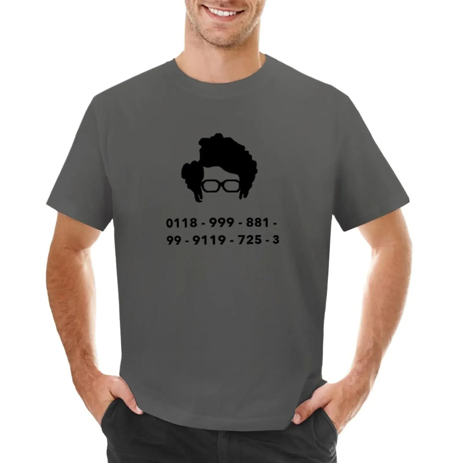 

Moss New Emergency Number The IT Crowd TShirt Short sleeve tee tees shirts graphic tees Mens t shirts 4XL