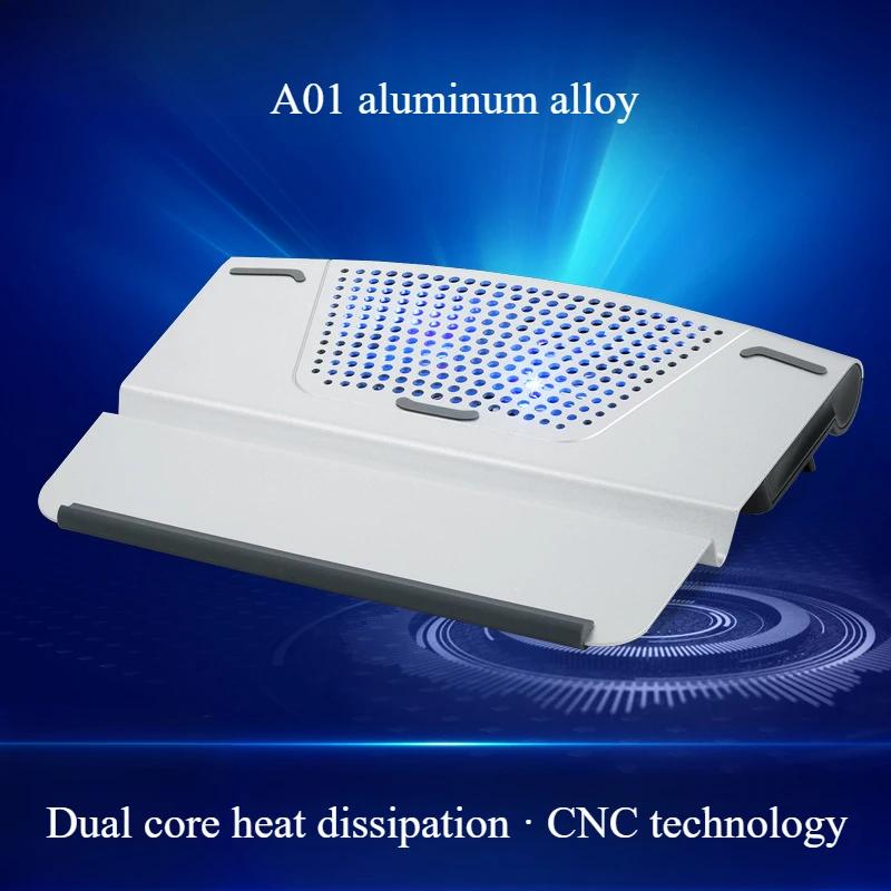 Aluminum Alloy Laptop Cooler Semiconductor Chip Base Cooling Tablet Stand Fan Pad