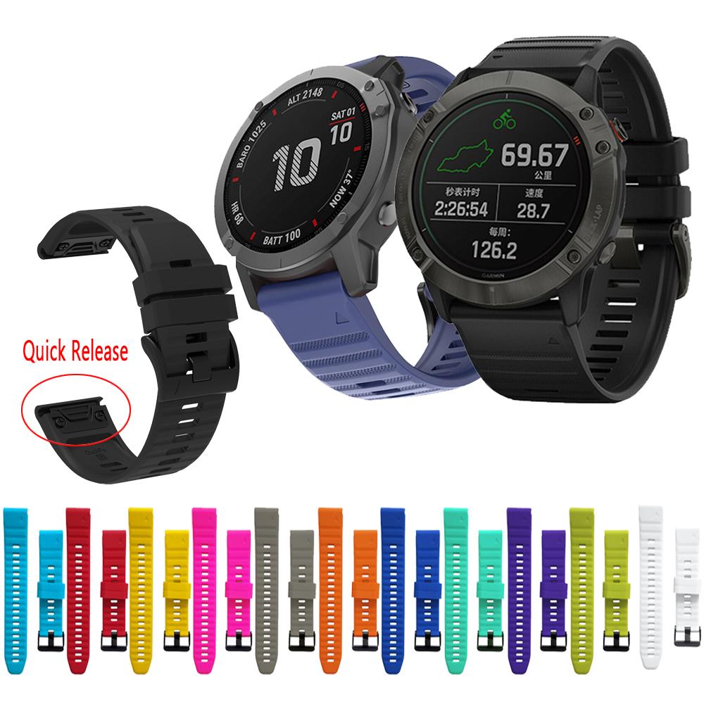 QuickFit 22mm 26mm Strap for Garmin Epix Gen 2 Silicone Band for Garmin Fenix 7 7X 5Plus 6XPro Enduro 2 Bracelet Watchband