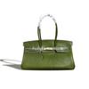 2025 Hot Women's Bag Platinum Fashionable All-matching Commuter Top-layer Cowhide Cross-body Handbag
