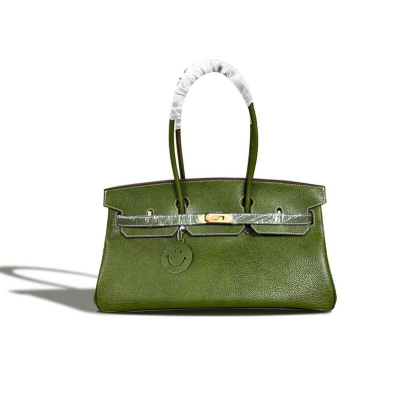 2025 Hot Women's Bag Platinum Fashionable All-matching Commuter Top-layer Cowhide Cross-body Handbag