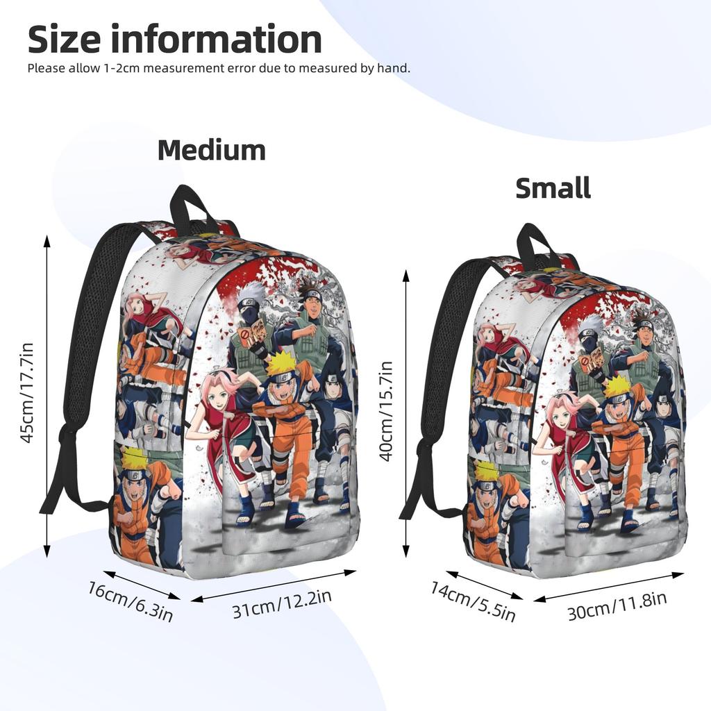 Fashion Naruto anime comic Backpack Mochilas Kawaii Office Work Large Capacity Rucksack