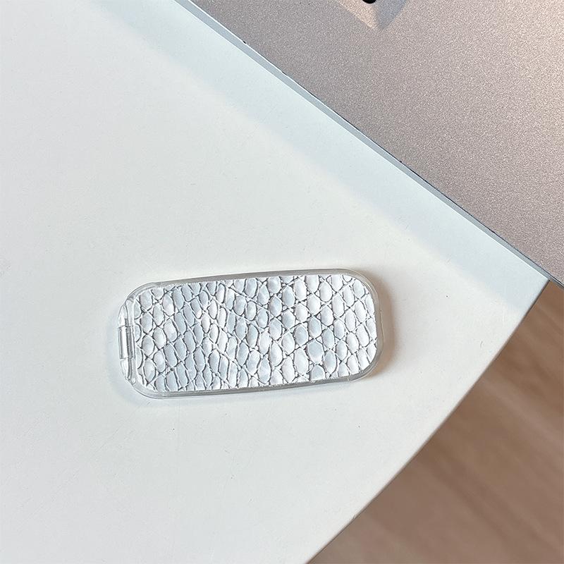 

Snakeskin Pattern Paste Type Flip Mirror Desktop Bracket High-End Simple Makeup Mirror Decoration Mobile Phone Accessories