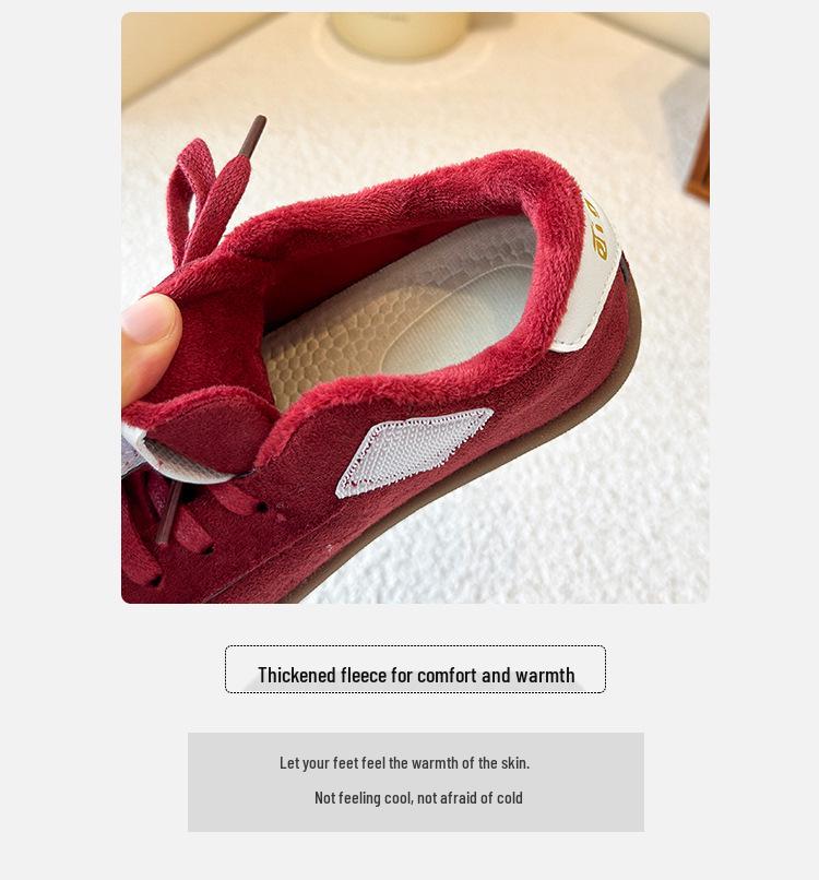 2025 Winter Kids' German Sports Shoes - Girls' & Boys' Velvet-Lined Non-Slip Soft Sole Forrest Gump Shoes