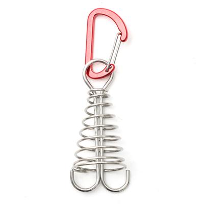 Deck  Pegs with Spirng Buckle Retractable Spring Aluminium Alloy Wind Rope  Outdoor Stak