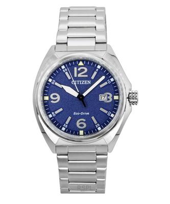 Eco-Drive Stainless Steel Blue Dial AW1571-76L 100M Men's Watch