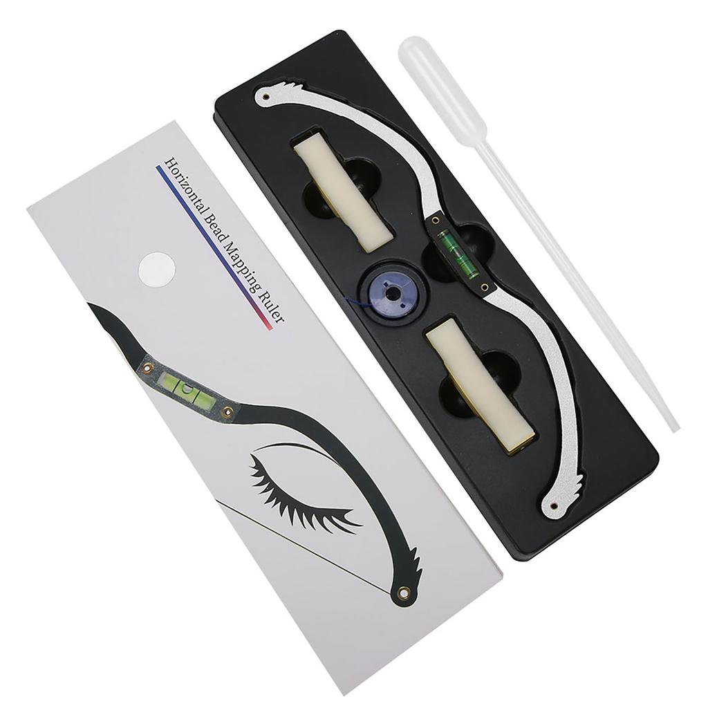 Microblading Line Marker Ruler Eyebrow Tattoo Positioning Tool (Horizontal Ruler Liquid 0.07ml)