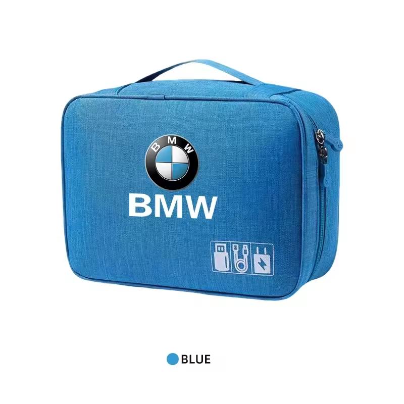 For BMW 1 Se E88 For BMW M Performance E46 E90 E60 F20 X1 F10 F30 X3 E70 pendant Car Accessories Digital Storage Bag Data Cable EVA Tools Case