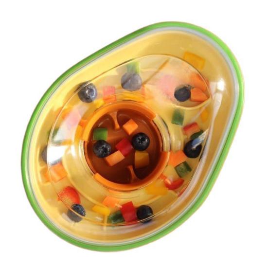 Interactive Dog Treat Dispensing Toy Avocado Shaped Puzzle Slow Feeder Puppy Enrichment Training Toy for Small Medium Large Dogs