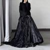 Velvet Thickened High-Waisted Chinese Style Ankle-Length Umbrella Skirt for Autumn and Winter