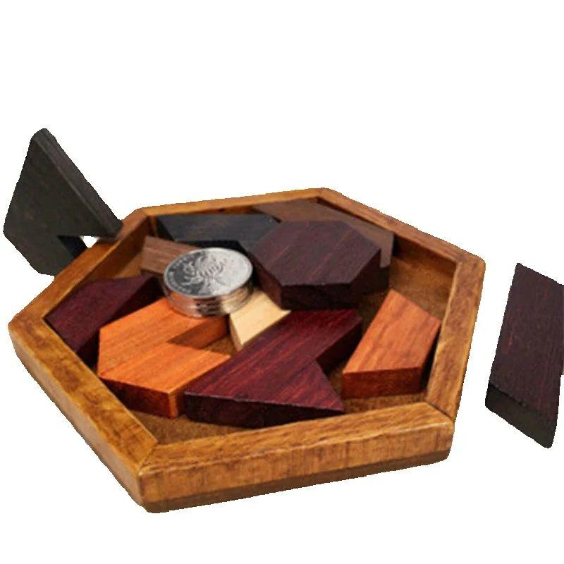 Wooden Geometric Shape Jigsaw Board Puzzles Kids Brain Teaser Non Toxic Wood Toys For Children Educational