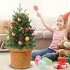 2Pcs Christmas Tree with Tripod Stake Pre Lit Christmas Planter Bushes Battery Operated Holiday Planter Filler for Home Decor