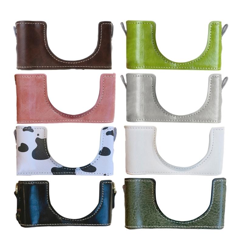 Flexible PU Leather Half Camera Case Bag For ZV 1M2/ZV 1F Featuring Easy Battery Access