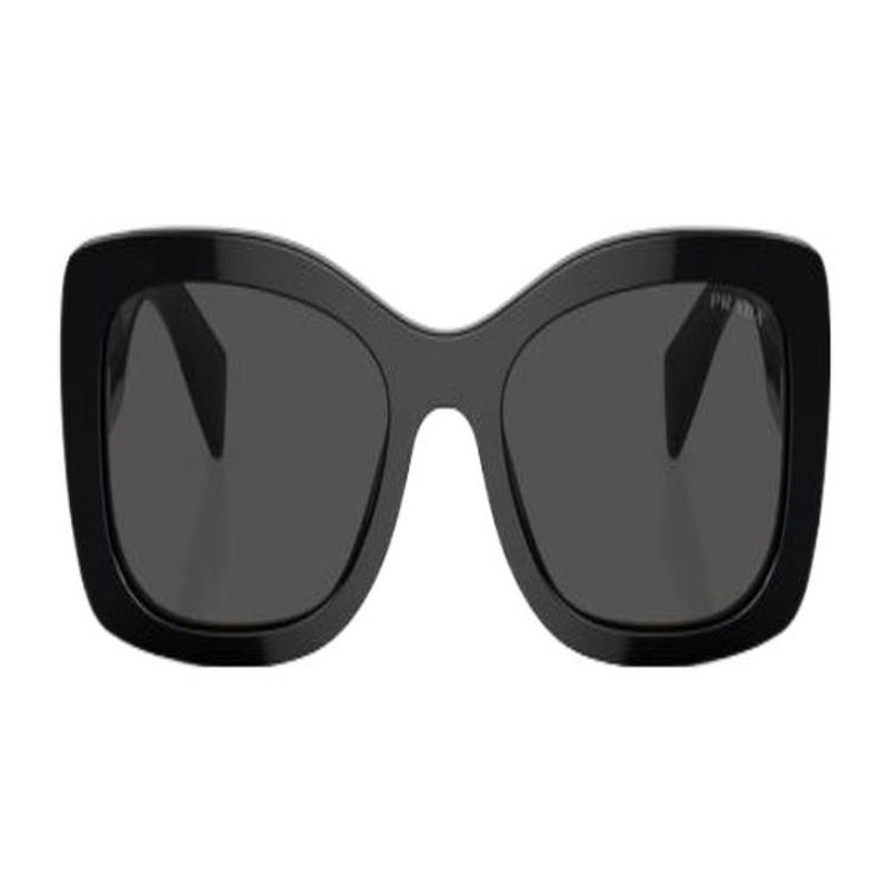 Prada Solid Color Design Acetate Butterfly Sunglasses Men's Black