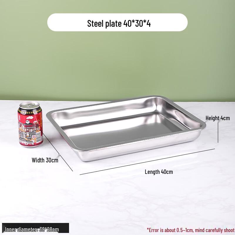 Yunrui 304 Stainless Steel Rectangular Food Containers with Lids (Set of 2)