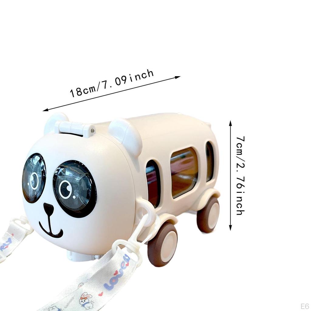 Bus-Trinkflasche für Kinder: Autobecher mit Strohhalm und Riemen - Auslaufsicherer Trinkbecher beweglich