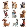 2D Acrylic Dog Hanging Decoration Car Rearview Mirror Puppy Hanging Ornament Bag Purse Charm Pendant Car Interior Accessory