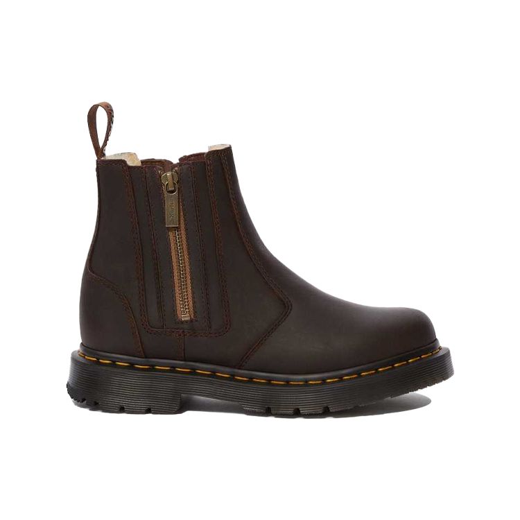 Dr. Martens 2976 Wintergrip Round Toe Zip Ankle Boots Women Boots Dark-Brown 24017201