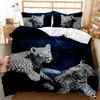 Reactive Print Fierce Animal Lion Panther Series Duvet Cover Sets US CalifKing Queen Size Bedding Sets 3 Pcs Dropship Wholesale