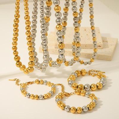 Collana di Moda INS in Acciaio Inossidabile Placcato Oro 18K, Non Scolorisce, Gioielli in Acciaio al Titanio di Alta Qualità.