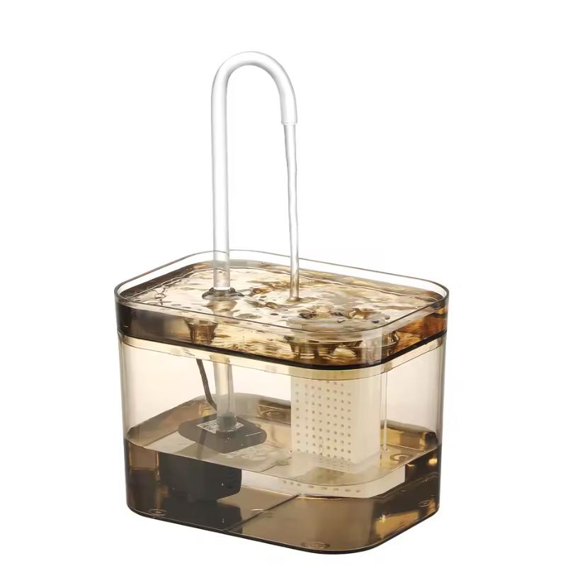 Pet Water Fountain 1.5L Auto Filter Transparent Cat Drinker USB Recirculate Filtering Water Dispenser with Pump Pet Drinking